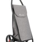 Rolser COM Tweed Black Tube 2 Big Wheel Shopping Trolley